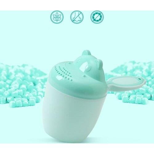 Cute Cartoon Baby Bath Caps Toddle Shampoo Cup Children Bathing Bailer Baby Shower Spoons Child Washing Hair Cup Kids Bath Tool
