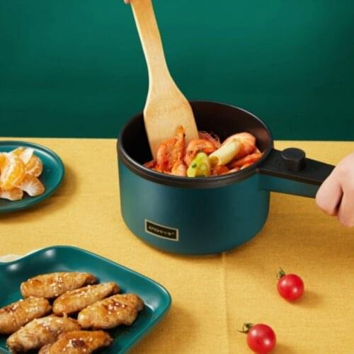 Multi-function Electric Cooking Pot Steamer Student Dormitory Non-stick Electric Hot Pot Frying Pan Noodles Soup Cooker 1.2L