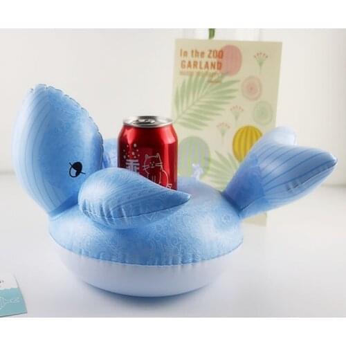 Cartoon Whale Inflatable Drink Beer Holder Pool Party Supply Float Accessories Kids Adults Bath Toys Unicorn Donut Swimming Ring