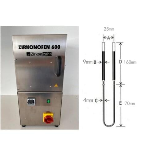 MoSi2 heating elements Ivoclar S1,Zirconzahn 600, Naberthram dental Furnace Mosi2 Heating Resistance 1800 Degree