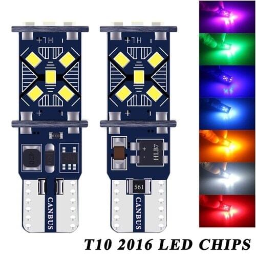 2X T10 W5W New Super Bright LED Car Parking Lights WY5W 168 501 2825 Auto Wedge Turn Side Bulbs Car Interior Reading Dome Lamp