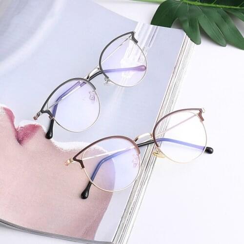 NEW Womens Blue Light Blocking Computer Glasses Cat Eye Anti Blue Rays Eyeglasses Female Plain Mirror Glasses Frame Eyewear