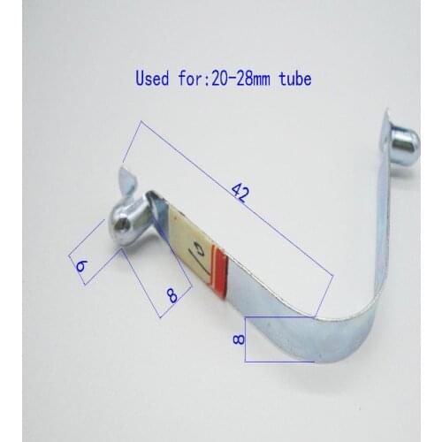 Custom V Shape Tent Tube Hole Snap Button Steel Spring Clip