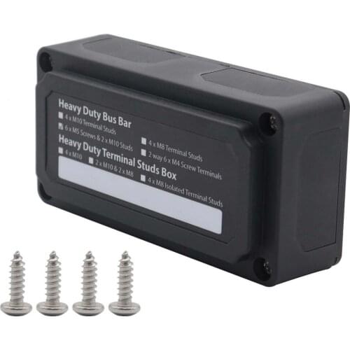 48V 300A Bus Bar Box General-purpose Durable Busbar Case For Power Supplies Systems Of Automobile Yachts And Ships Black Shell