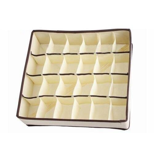 24 Cells Foldable Closet Drawer Organizer Box For Bra Underwear Tie Sock Cells