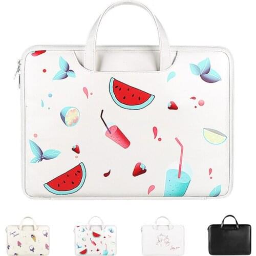 Laptop Bag 13.3 14 15.6 inch Waterproof PU Notebook Bag Sleeve For Macbook Xiaomi Air Pro 13 15 Computer Handbag Briefcase