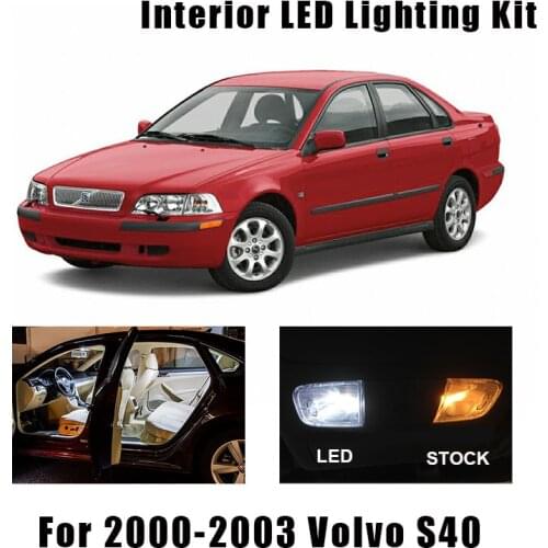 12 Bulbs White Canbus Car Interior LED Ceiling Light Kit Fit For 2000 2001 2002 2003 Volvo S40 Map Dome Trunk License Lamp