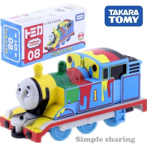 Takara Tomy Tomica No.08 Paint Percy The Tank Engine Train Model Kit Diecast Miniature Baby Toys Funny Magic Puppet