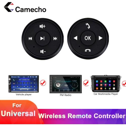 Camecho Car Steering Wheel Control DVD 2din Android Bluetooth Button Universal GPS Playerwireless steering wheel remote control