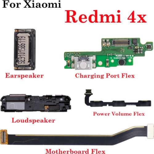 1pcs USB Charging Port Flex With IC Support Fast Charging Replacement Part For Xiaomi Redmi 4X Dock Charger Connector Flex