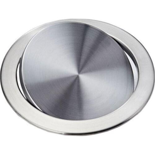Steel Flap Flush Recessed Built-in Balance Swing Flap Lid Cover Trash Bin Garbage Can Kitchen Counter Top