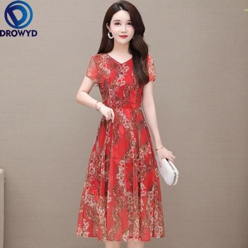 Summer Elegant Boho Red V-neck Floral Print Midi Dress 2021 Women Sexy Fashion Beach Dresses Women Dresses Runway Party Vestidos