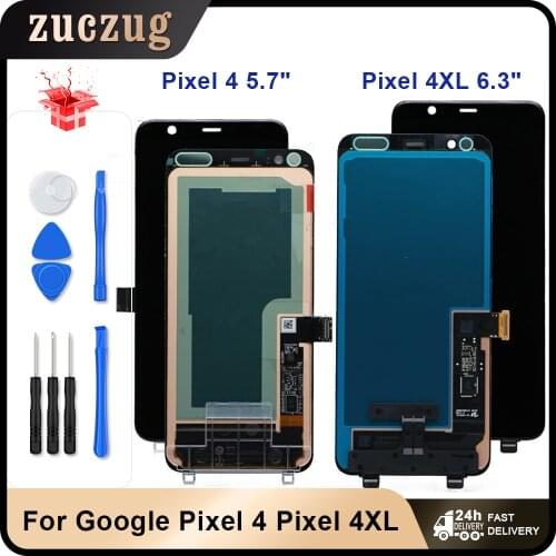 5.7" AMOLED For Google Pixel 4 LCD Display Touch Screen Digitizer Assembly Replacement For Google Pixel 4 XL 4XL 6.3"
