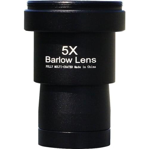 1.25 Inches 5X Barlow Lens Fully Metal Green Film with M42 Thread for Standard Telescope Eyepiece Astronomy