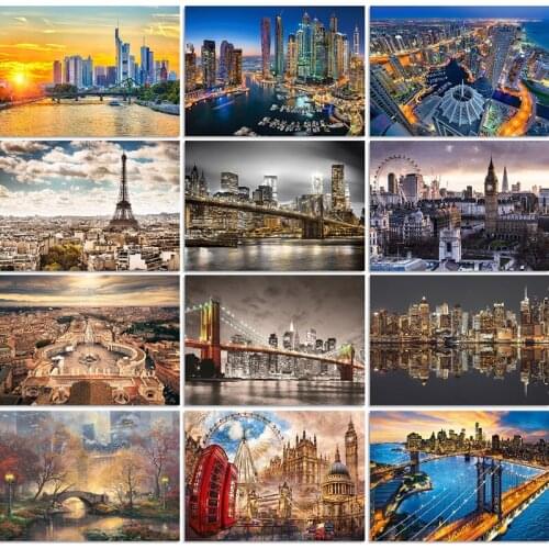 New Famous City Landmark Landscape 5D Diy Diamond Painting Full Drill Embroidery Sale Rhinestones Pictures Wall Art Home Decor