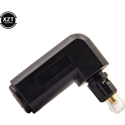 90 Degree M/F Digital Optical Audio Cable Adapter Male to Female Right Angle 360 Rotates for Toslink Optical Cable TV Adapter