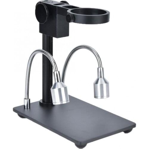Heavy Duty Aluminum Alloy Digital Microscope Stand Bracket Support Adjustable Height For 50mm Microscope Diameter