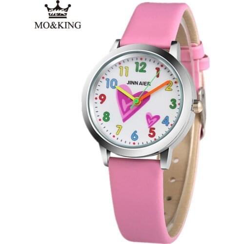 Children Wrist Watch 3D Cartoont Leisure Leather Movement Clock Boy Girl Birthday Sport Watch Kids Saati I Love You Reloj