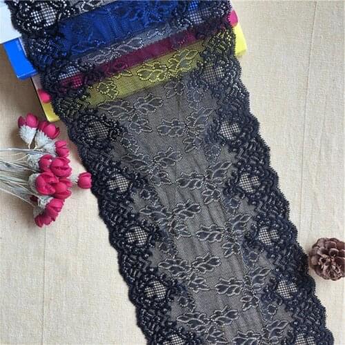 E-5 18.5cm E2832 Lace Ribbon Roll-Up Dress Wedding Accessories Embroidery Mesh Lace Decoration Fabric Sewing Decoration Handcraf