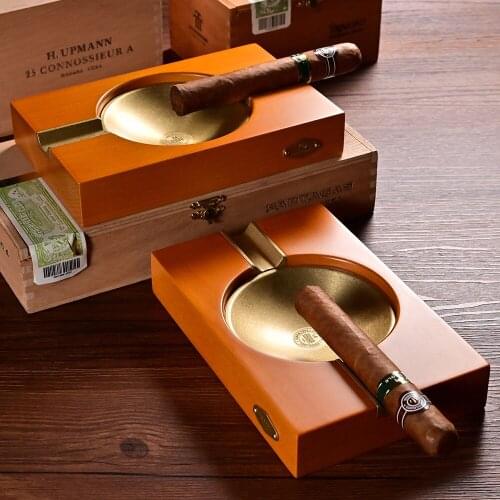 CIGARLOONG cigar ashtray Metal solid wood fashion large-caliber ornaments household light luxury creative ashtray new CL-2009