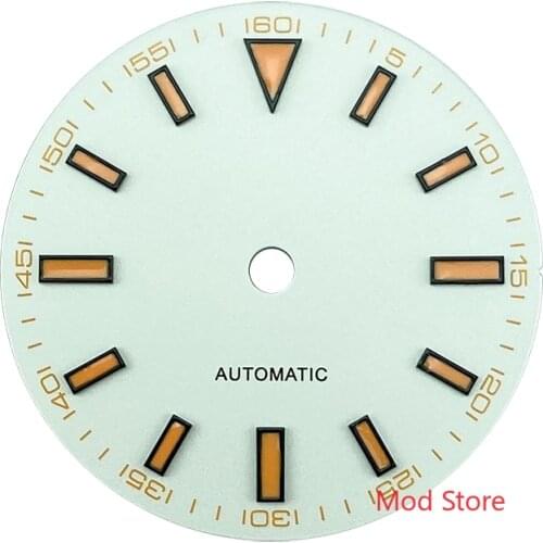 HOT 29mm White Sterile Watch Dial Milgauss Without Date Fit ETA2824 Miyota8215 DG2813 Movement Luminous