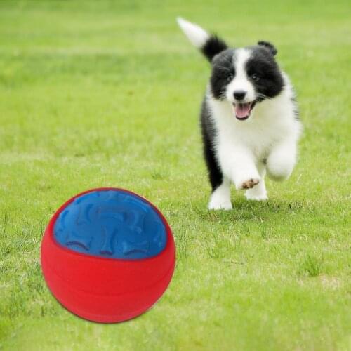Dog Toy Ball Bone Footprint Vocal Globes Pooch Chewing Plaything Color-blocked Pet Supplie Helpful for Changing Teeth Ingot Toy
