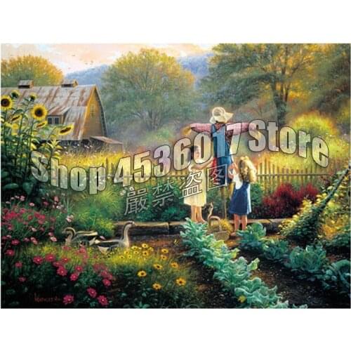 Diy Square Full Diamond Painting Farm Children Summer 3D Cross Stitch Diamond Mosaic Embroidery Canvas Home Decor Painting