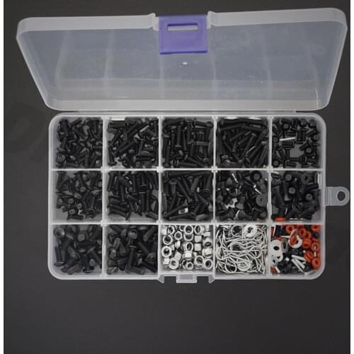 M3 M4 Screws Box Set Hexagon Socket Head Cap E-Clip Washer R Clip Hex Socket Grub Screws for 1/10 Bigfoot HSP 94188/94123/94111