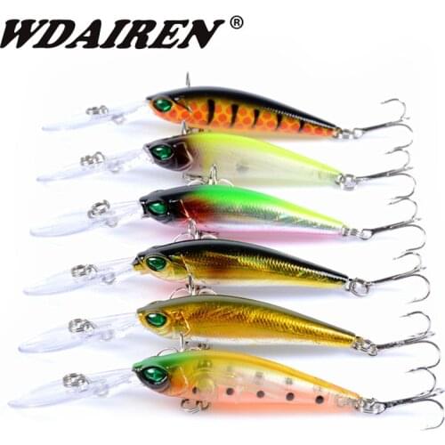 6pcs Minnow Crankbait Fishing Lures Set Of Wobblers Trout Lure Floating Hard Bait Fishing Tackle Lure Pike Bass Baits Kit