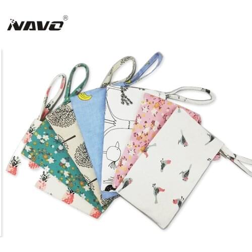 Fresh Cute Coin Bag Casual Clutch Coin Purse Wallets Cotton Linen Cloth Mobile Phone Bag Portable Small Pouch Bag
