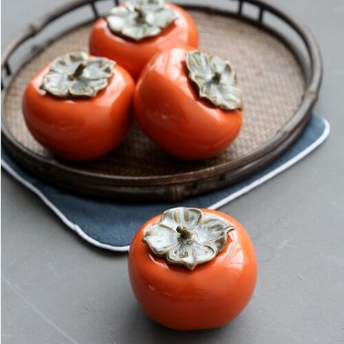 PINNY Persimmon Tea Jar Taste Ceramic Tea Canister High Quality Sealed Jar Chinese Kung Fu Tea Accessories Storage Containers