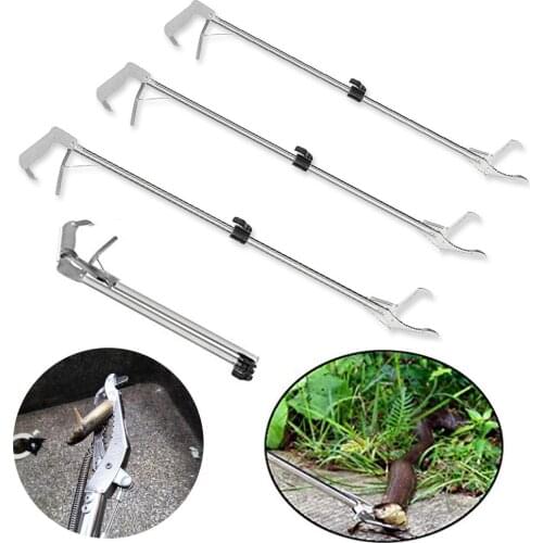 Stainless Steel Snake Pliers Folding Tong Stick Grabber Catcher Hunting Tool