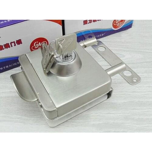 Folder Lock Central Glass Door Frameless Locks (3 Computer Keys)