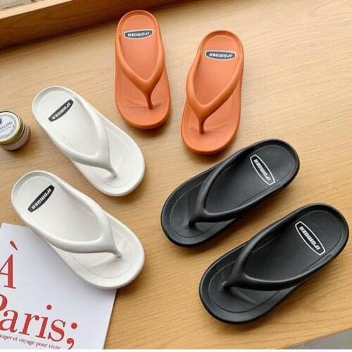 Koovan Womens Slipper Flip-flops Female 2020 Summer New Trend Simple Couples Vacation Sandals Men Platform Sandals And Slippers