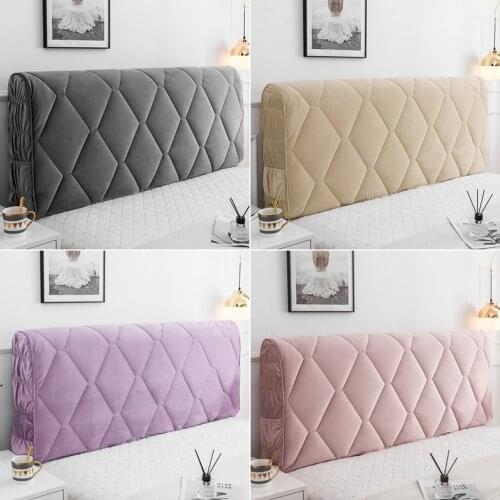 Thicken Headboard Cover All-Inclusive Bed Head Covers Elastic Soft Sobrecamas De Lujos Velvet Bed Back Dust Protector