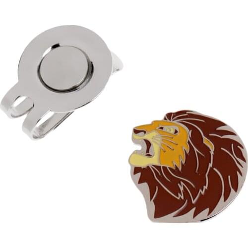 Funny Frog,Cat,Lion,Dog Golf Ball Markers With Golf Hat Clip, 4pcs