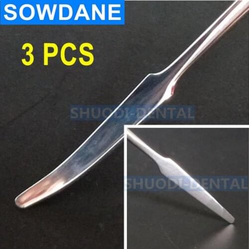 3 pcs Dental Resin Composite Trimmer Flexible Instrument spatula Amalgam Plastic Double Ends Dental mixing Spatula Tool