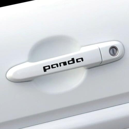 4PCS Funny Car Stickers Door Handle Waterproof Vinyl Auto PVC Decals For Fiat Panda Car Body Decor Reflective Sport Accessories