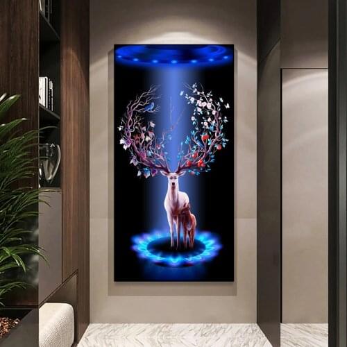 Abstract Nordic elk Art Diamond Painting Cross Stitch Diamond Mosaic Picture Embroidery Animals Painting Handicraft A2034