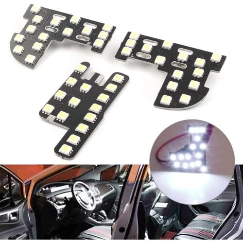 Car Interior Dome Map Reading Lights Bright White LED Light For Honda Fit Jazz Civic 9th City 2012 2013 2014 3PCs