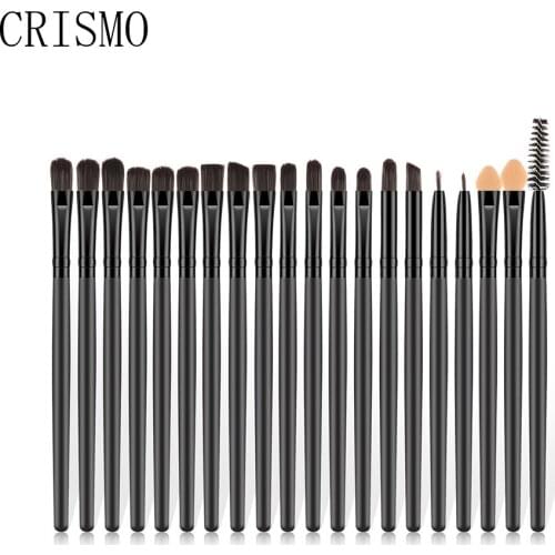 CRISMO 20Pcs Eye Makeup Brushes Set Professional Eyebrow Eyelash Eyeliner Smokey Eyeshadow Brush Cosmetic Make Up Brush Tools