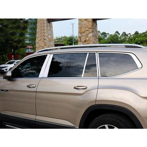 Lsrtw2017 for Volkswagen Atlas Teramont Vw Car Window Chrome Trims Interior Accessories Mouldings 2017 2018 2019 2020