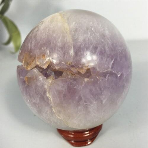 Natural Pink Opal Shpere Quartz Crystal Geode Healing Voog Stones Specimen Home Crafts Decoration Gift Ball