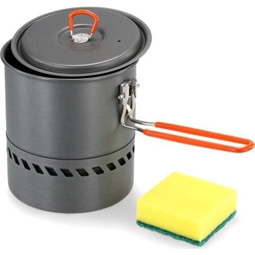 Outdoor Cook Pot Cooking Equipment Tools Portable Hiking Camping Picnic Backpacking Mountaineering Pot Cookware