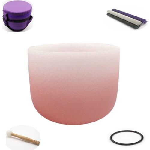 HF 9 inches or 10 inches Painted Singing Gradient Color Frosted Bowl Any Note CDEFGABC# Customizable For Yoga With Bag