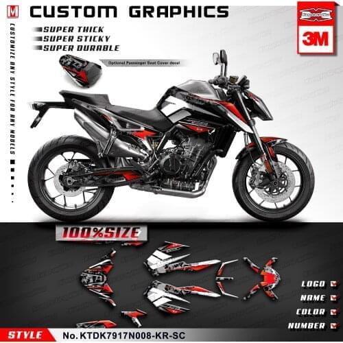 KUNGFU GRAPHICS Racing Motorcycle Decal Kit PVC Stickers Set Bike Wrap for 890 R 2020 2021 Style no. KTDK7917N008-KR-SC