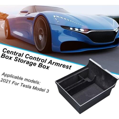 Center Console Storage Box For 2021 Model 3 Armrests Storage Box Mats Dust-proof Cushion Cover Armrest Protector Waterproof