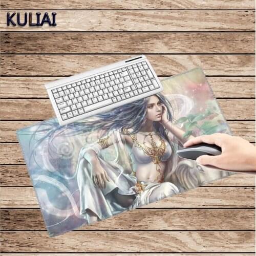 XGZ Fantasy Pretty Girl Wallpaper Mouse Pad 400X800X3MM A Variety of Sizes To Choose Family Office Desk Decoration Laptop Mat