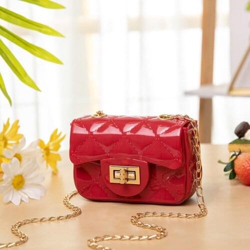 Women Mini Small Square Bag New Diamond Lattice Shoulder Messenger Fashion Portable Chain Bag Girl PVC Jelly Crossbody Bags