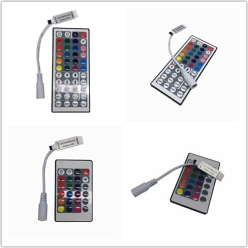 MINI RGB LED controller 24 44 key IR Remote Control for 5050 3528 RGB LED strip